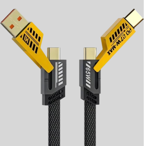 Original 4-in-1 Fast Charging Cable – 60W Durable Nylon Braided Universal Cable