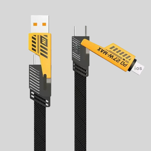 Original 4-in-1 Fast Charging Cable – 60W Durable Nylon Braided Universal Cable